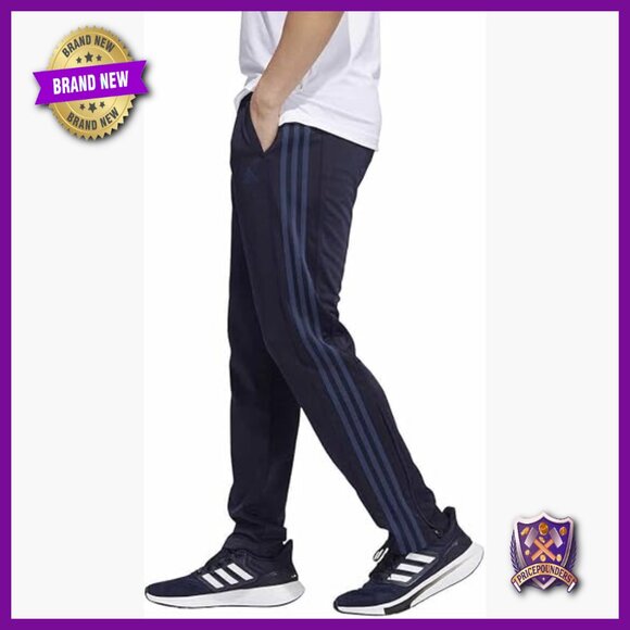 Midweight Tricot Zip Track Pants with Elastic Waist & Ankle Zips
